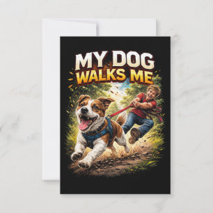 Min hund går mig tack kort