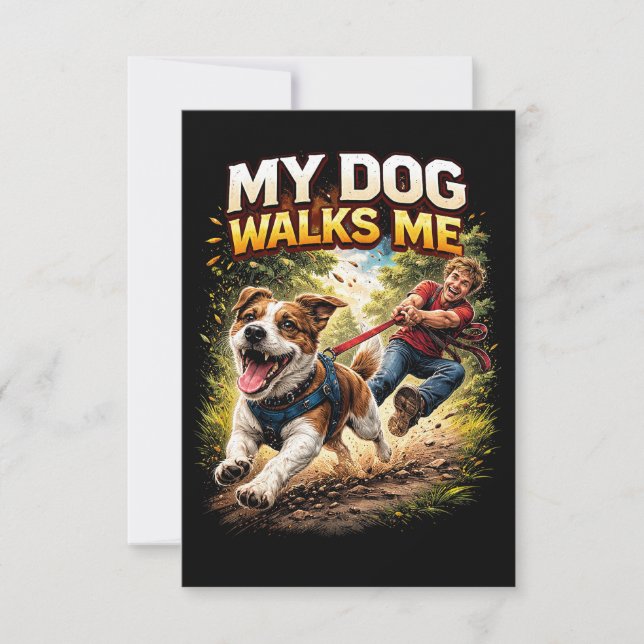 Min hund går mig tack kort (Framsida)