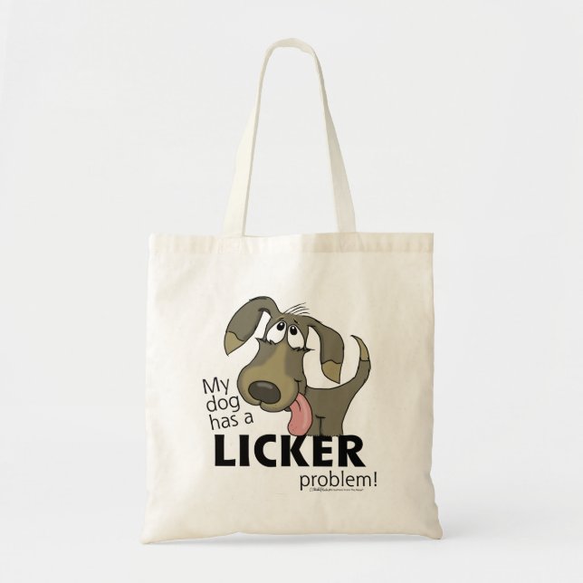 Min Hund har ett LICKER-problem! Tygkasse (Framsidan)