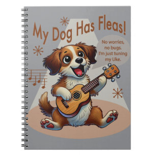 Min Hund har Fleas Ukulele Tuning Sång Anteckningsbok