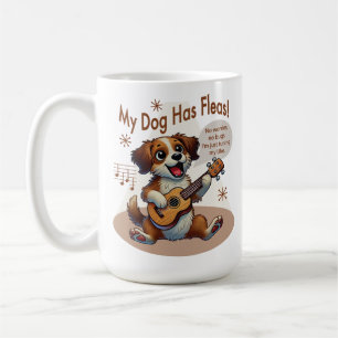 Min Hund har Fleas Ukulele Tuning Sång Kaffemugg