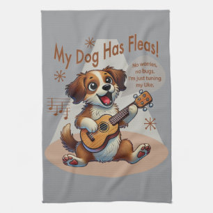 Min Hund har Fleas Ukulele Tuning Sång Kökshandduk