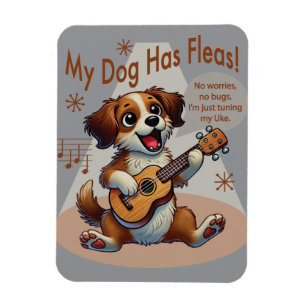 Min Hund har Fleas Ukulele Tuning Sång Magnet