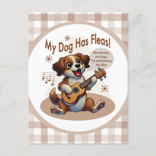 Min Hund Har Loppor Ukulele Stämsång Vykort