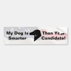 Min Hund Hund är Smarter American Flagga Bumper St Bildekal