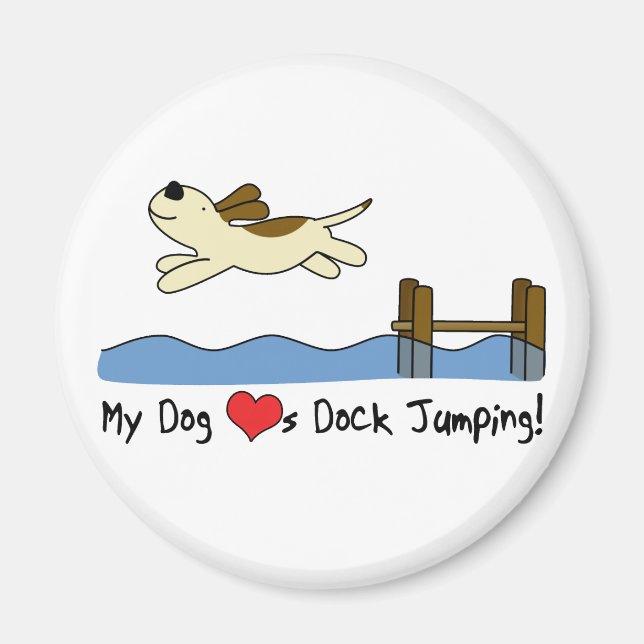 Min Hund Kärlek Dock Jumping Magnet (Framsidan)
