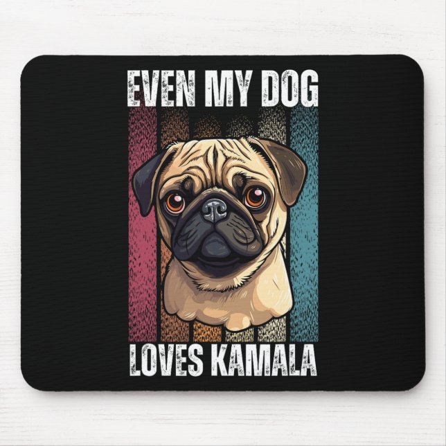 Min Hund Kärlek Kamala Pug Älskare Musmatta (Framsidan)
