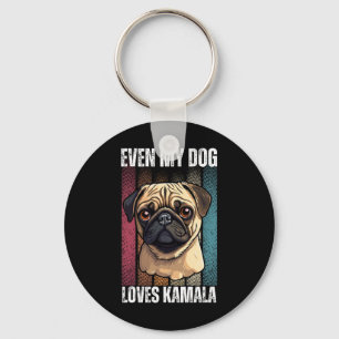 Min Hund Kärlek Kamala Pug Älskare Nyckelring