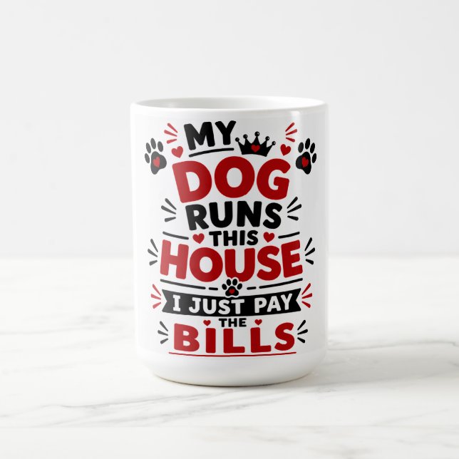 Min Hund Kör Det Här Huset Kaffemugg (Center)