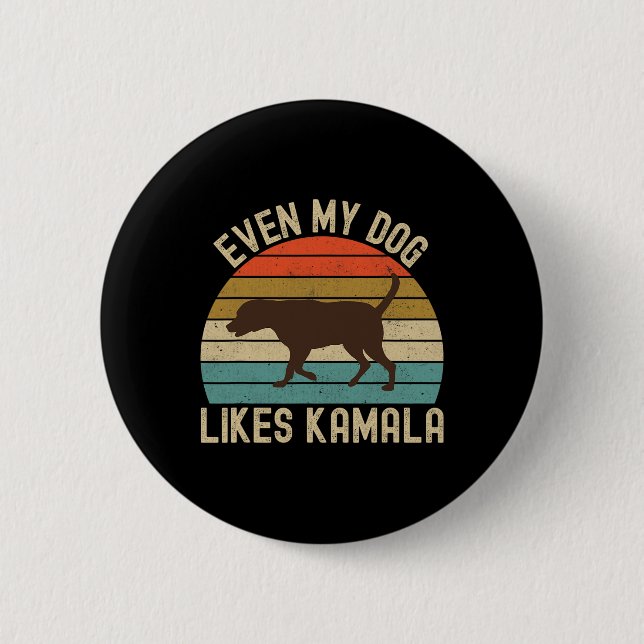 Min Hund Likes Kamala Harris för president 2024 Ch Knapp (Framsida)