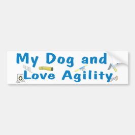Min hund och jag älskar Agility Bildekal