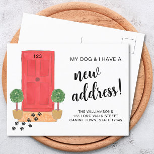 Min Hund och jag har en Ny adress Flytta Meddelande Vykort