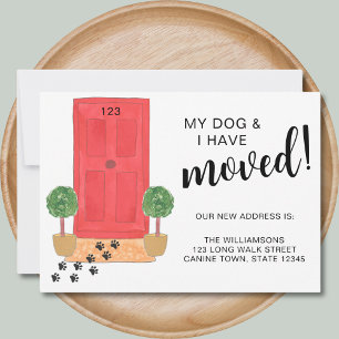 Min Hund och jag har Flyttat Flytta Meddelande