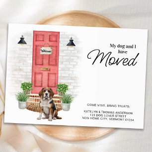 Min Hund och jag har Flyttat Hund Flytta Meddelande