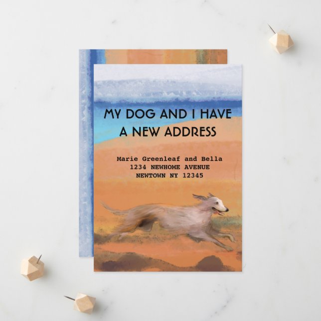 Min hund och jag har flyttat Meddelande (Fram/Back In Situ)