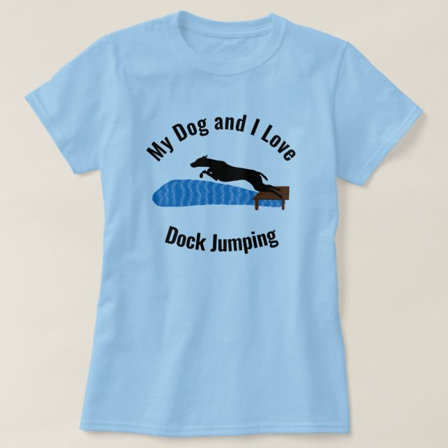 Min Hund och jag Kärlek Dock Jumping McNab T Shirt (Design framsida)