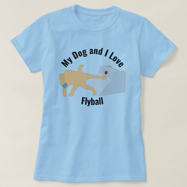 Min Hund och jag Kärlek Flyball Box T Shirt (Design framsida)