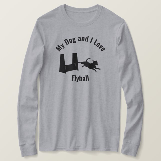 Min Hund och jag Kärlek Flyball Terrier T Shirt (Design framsida)