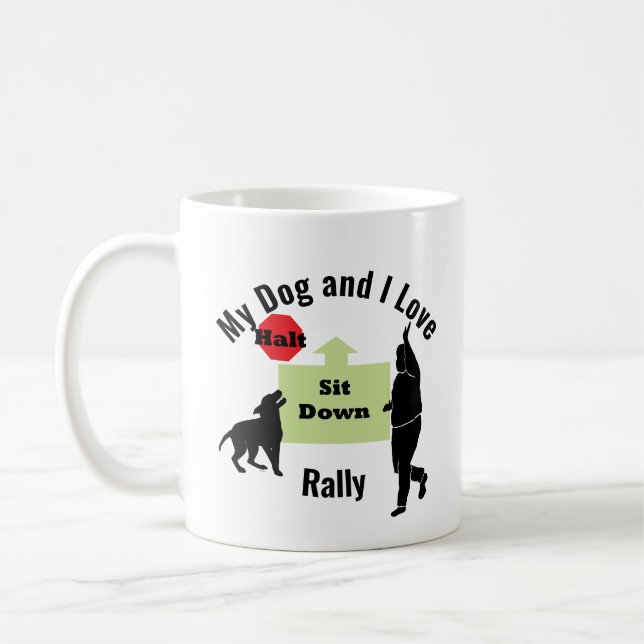 Min Hund och jag Kärlek Rally Sit Kaffemugg (Vänster)