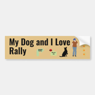 Min Hund och jag Kärlek Rally Sit v3 Bildekal