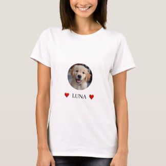 Min hund personlig foto & namn T-shirt