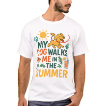 Min hund promenerar mig på sommaren - Rolig presen