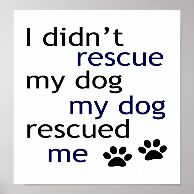 Min Hund räddade mig Art Deco Poster (Framsidan)