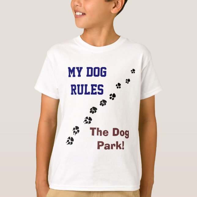Min hund regler Hund Park T-shirt (Framsida)