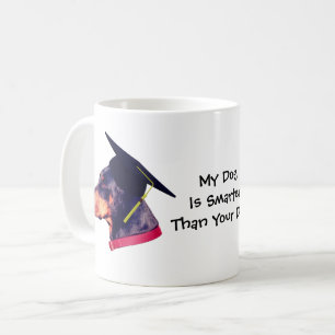Min Hund Smarter Than Yours Doberman Funny Kaffemugg