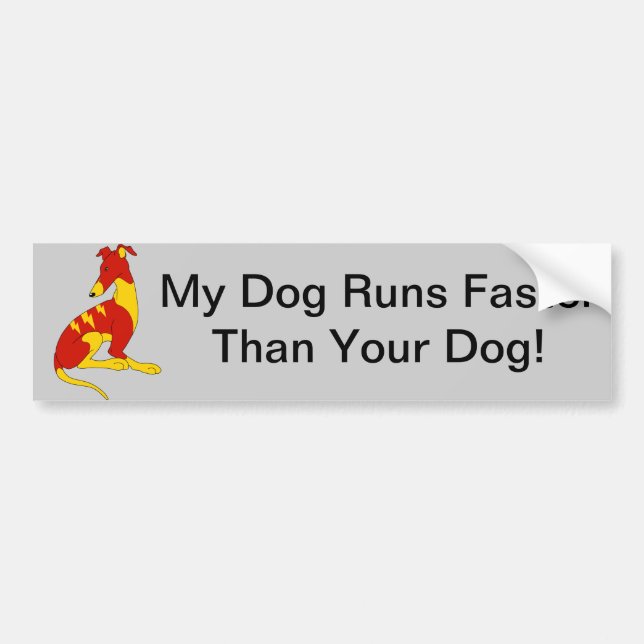 MIN HUND SPRINGER SNABBARE ÄN DIN HUND - DEKAL (Framsidan)