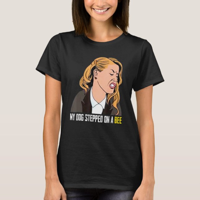 Min Hund styrde på ett bi T Shirt (Framsida)
