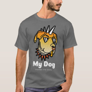 Min Hund tänker på min Coola Pit Bull Punk Rocker T Shirt