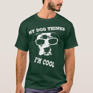 Min Hund tror att jag Coola Pit Bull Amstaff T Shirt