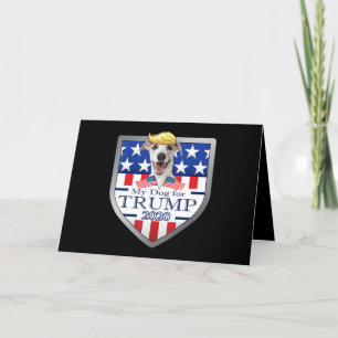 Min Hund Trump 2020 Greyhound Wearing Glasses Helgkort