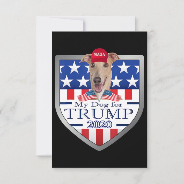 Min Hund Trump 2020 Greyhound Wearing Glasses Inbjudningar (Framsida)