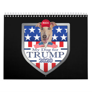 Min Hund Trump 2020 Greyhound Wearing Glasses Kalender
