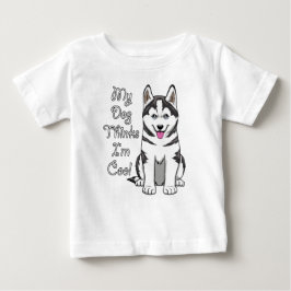Min hund tycker att jag är cool sibirisk husky hun t shirt