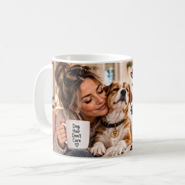 Min hund tycker att jag är perfekt-mugg kaffemugg (Framsida vänster)