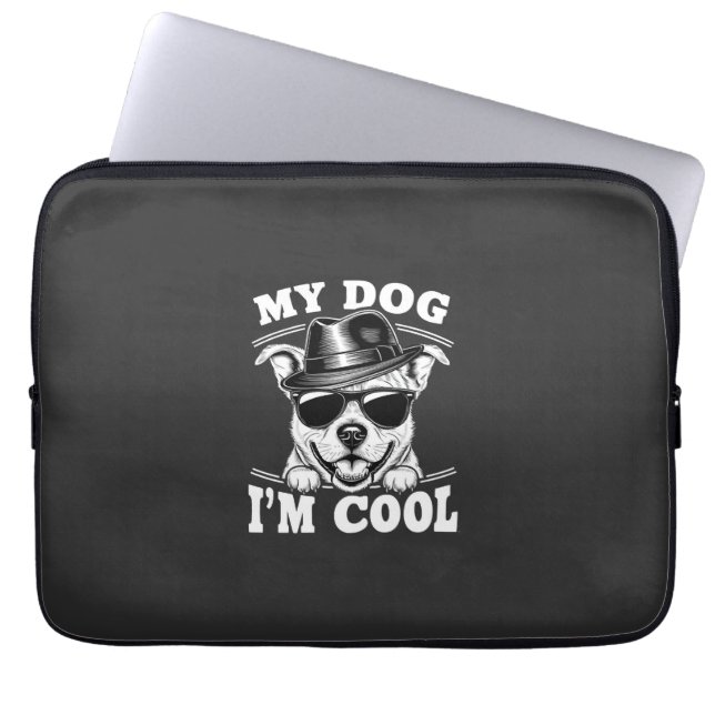 Min hund tycker jag är cool laptop fodral (Framsidan)