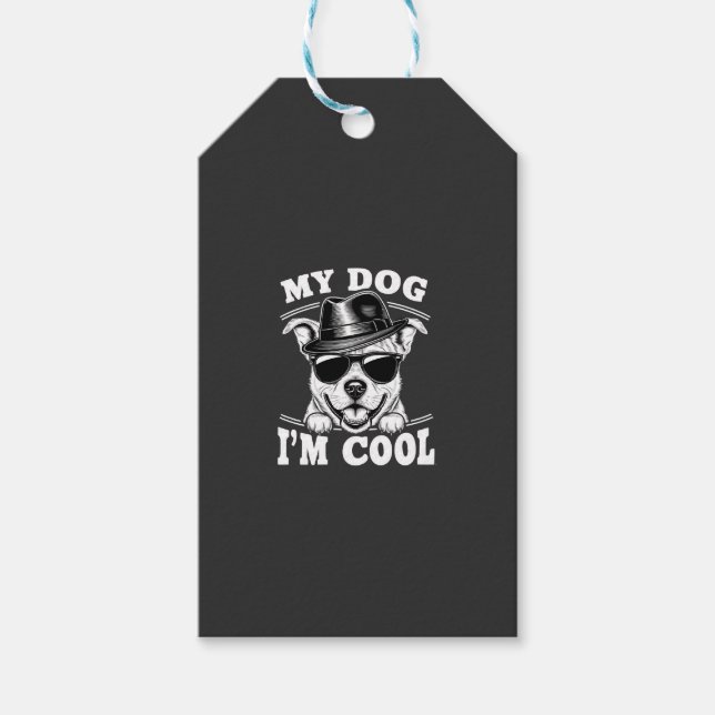 Min hund tycker jag är cool presentetikett (Framsidan)