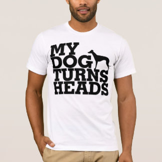 Min hund vänder huvudvinthunden t-shirt