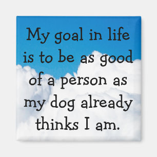 Min hundfunderare mig underbar förmiddag! magnet