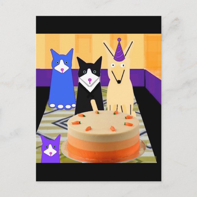 Min hunds födelsedag, vykort (Framsida)