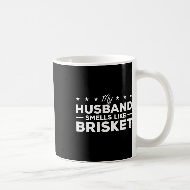 Min Husbynd Smells som Brisket Bbq Grilling Grill Kaffemugg (Höger)