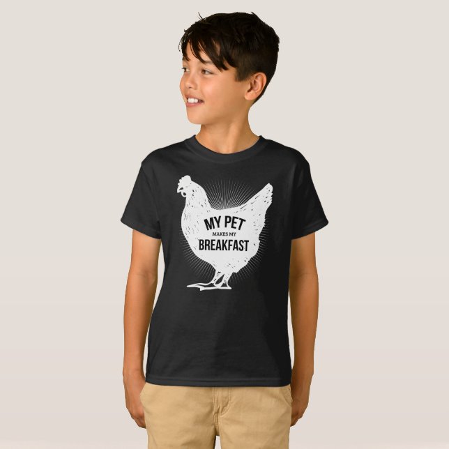 Min husdjur gör mig att frukostera den roliga fega t shirt (Hel framsida)