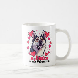 Min Husky är Min Valentine Hund Cute Funny Kaffemugg