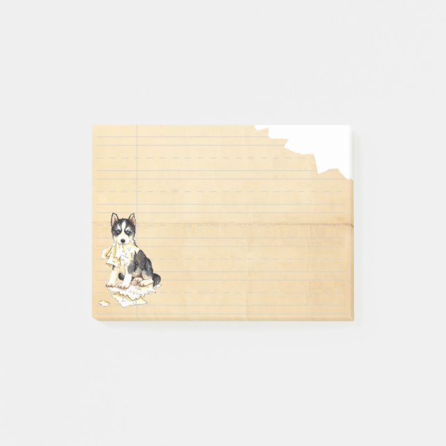 Min Husky åt min läxa Post-it Block (Framsida)