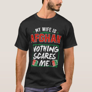Min hustru är afghansk Flagga för arv T Shirt