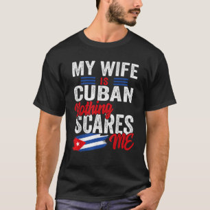Min hustru är Kubas kulturarvsrötter Flagga Souven T Shirt
