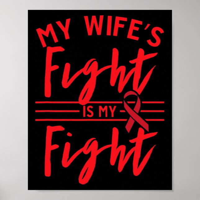 Min hustrus kamp är min kamp Blodcancer medvetenhe Poster (Framsidan)